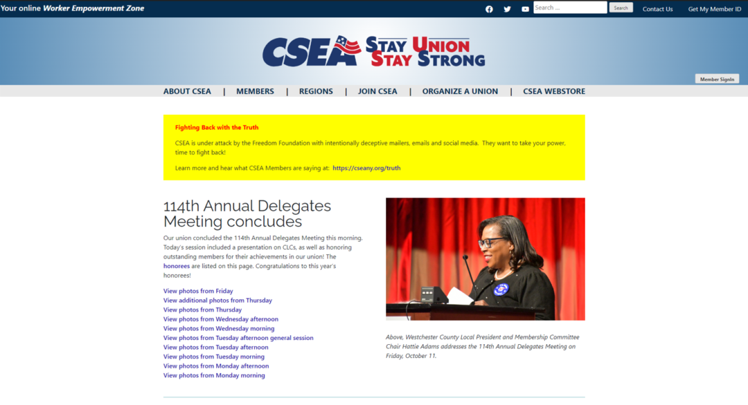 CSEA – Labor Union Web Design