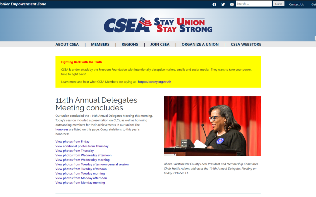 CSEA – Labor Union Web Design