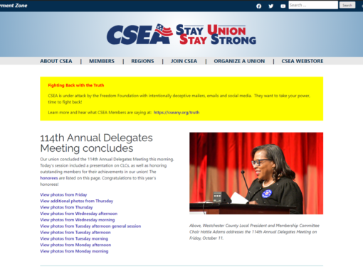 CSEA – Labor Union Web Design